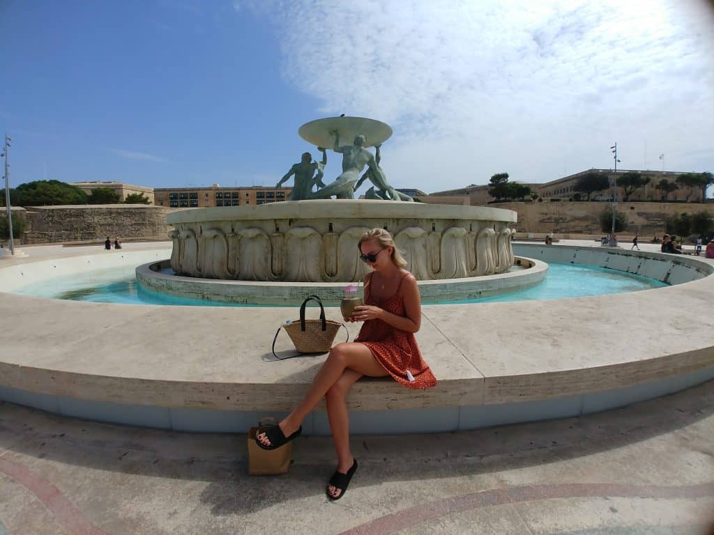 Malta Valletta fontanna Trytona