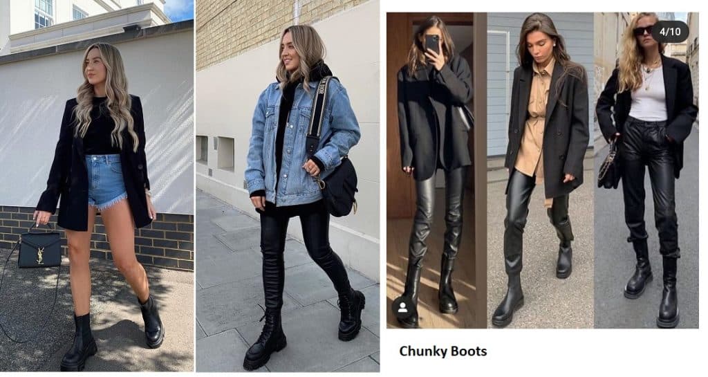 Trendy 2020 chunky boots obuwie