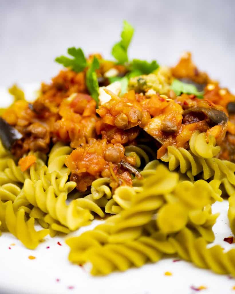 pomysł na obiad bez mięsa przepis weganski sos do makaronu blog Kuchnia