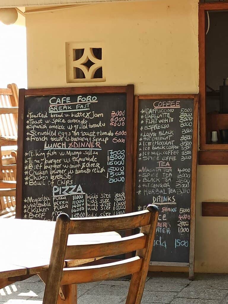 Zanzibar na własną rękę obiady na zanzibarze ceny Podróże